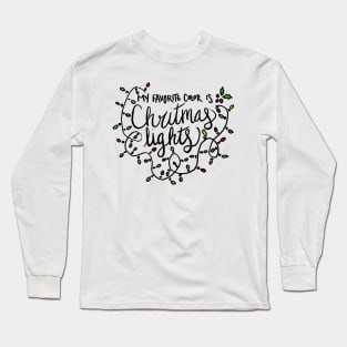 My Favorite Color is Christmas Lights Long Sleeve T-Shirt